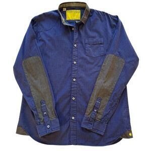 Eclectic Grandpa Descendant of Thieves Dres Ladro Limited Run Blue Mens Plaid XL